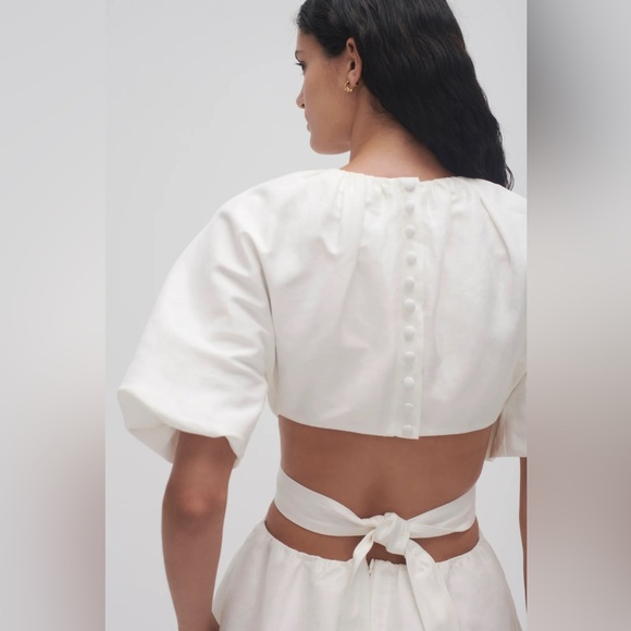 NWT Aje Mimosa Psychedelia Cutout Mini Dress Ivory - Picture 5 of 16